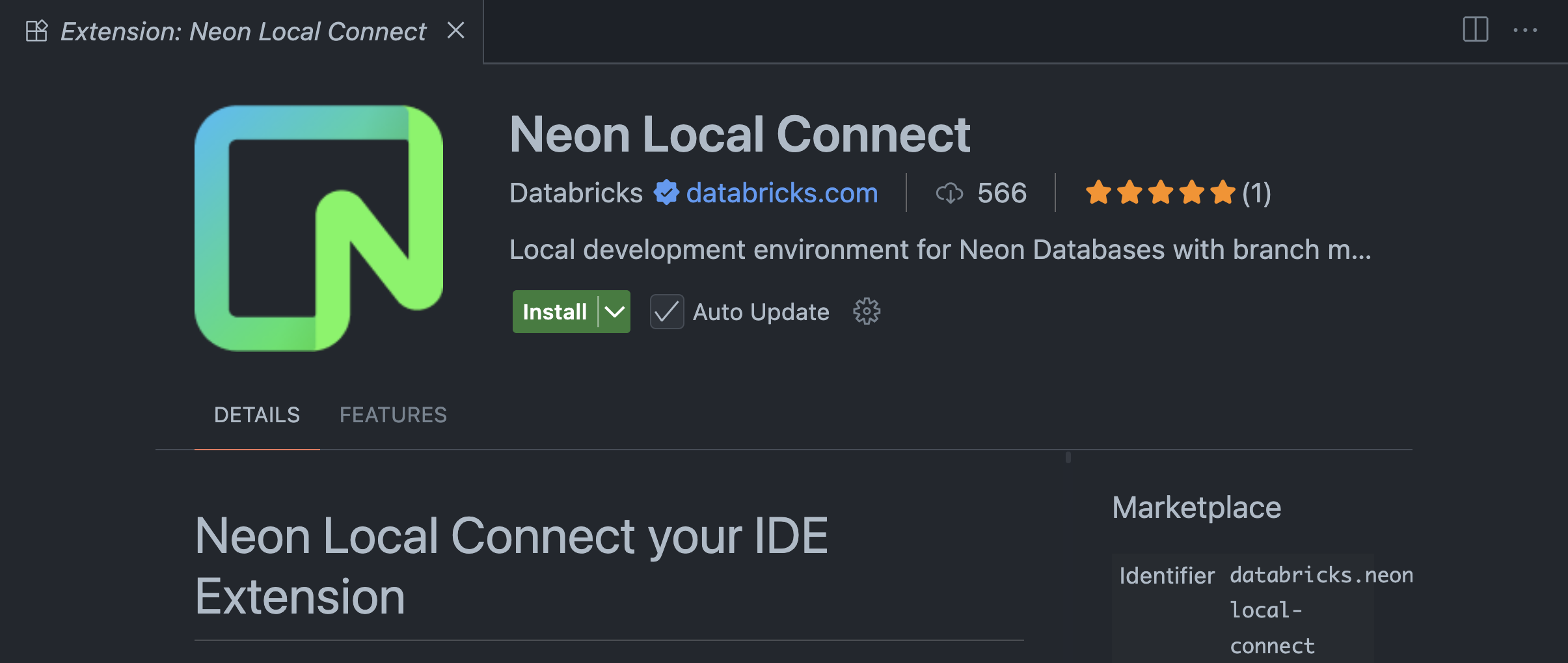 Neon Local Connect Extension
